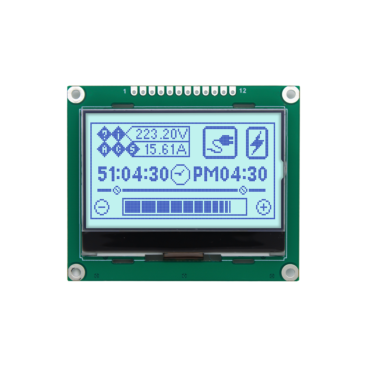 Graphic LCD Module | STN+ | 2.4" 132x64 Display Blue on Gray | ST7567 | SPI | Arduino | 3.3V