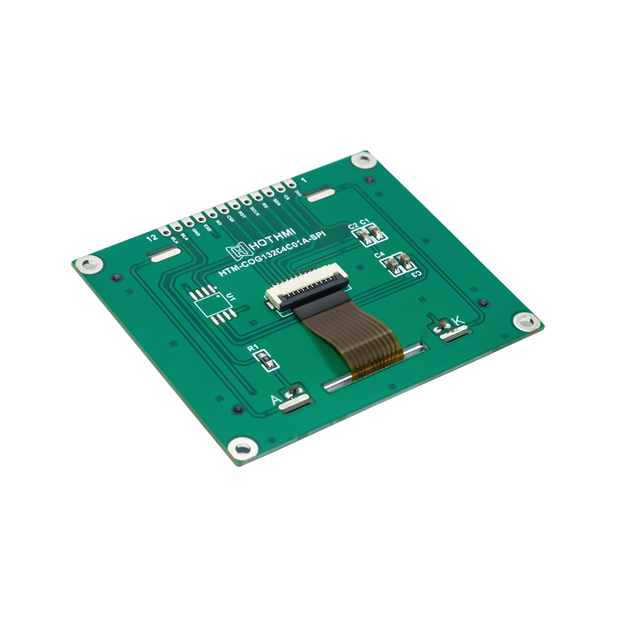 Graphic LCD Module | STN+ | 2.4" 132x64 Display Blue on Gray | ST7567 | SPI | Arduino | 3.3V