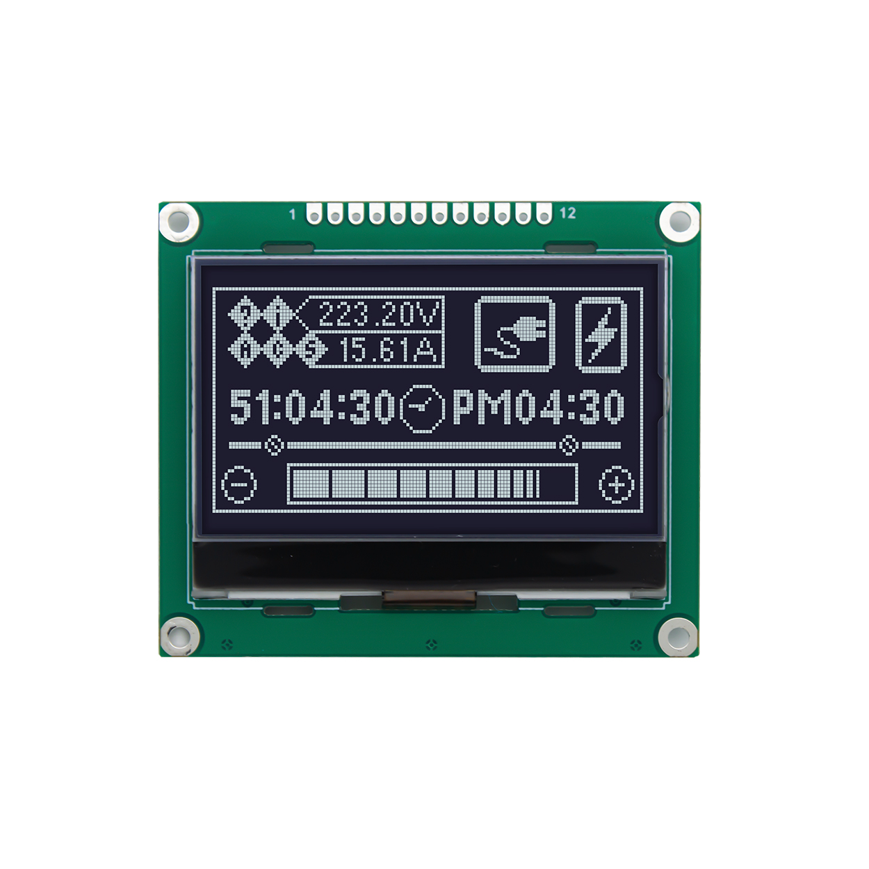 Graphic LCD Module | DFSTN-| 2.4" 132x64 Display White on Black | ST7567 | SPI | Arduino | 3.3V