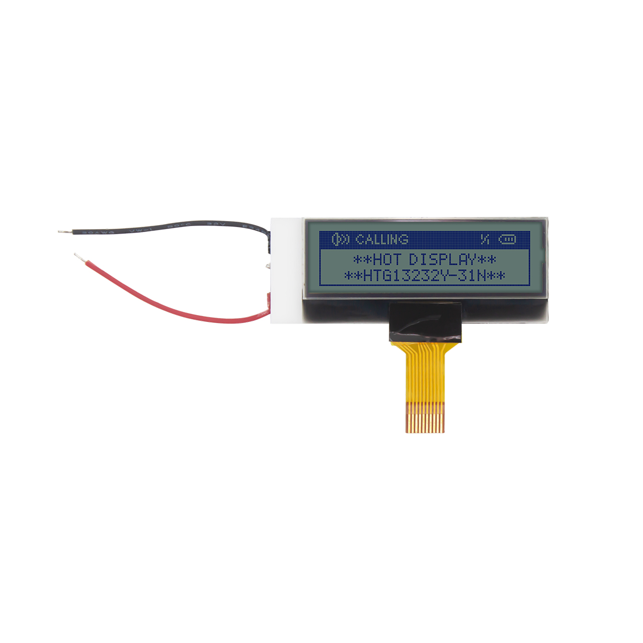 1.3 inch 132X32 Graphic COG LCD Module | SPI Interface | STN+ | Gray Background with Blue Text | 3.3v | ST7567 | Arduino