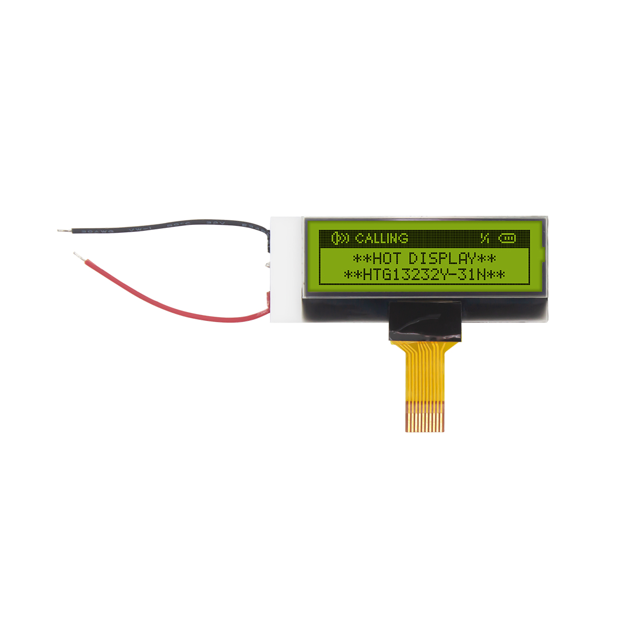 1.3" 132X32 Graphic COG LCD Module | SPI Interface | STN+ | Yellow-Green Backlight | 3.3v | ST7567 | Arduino