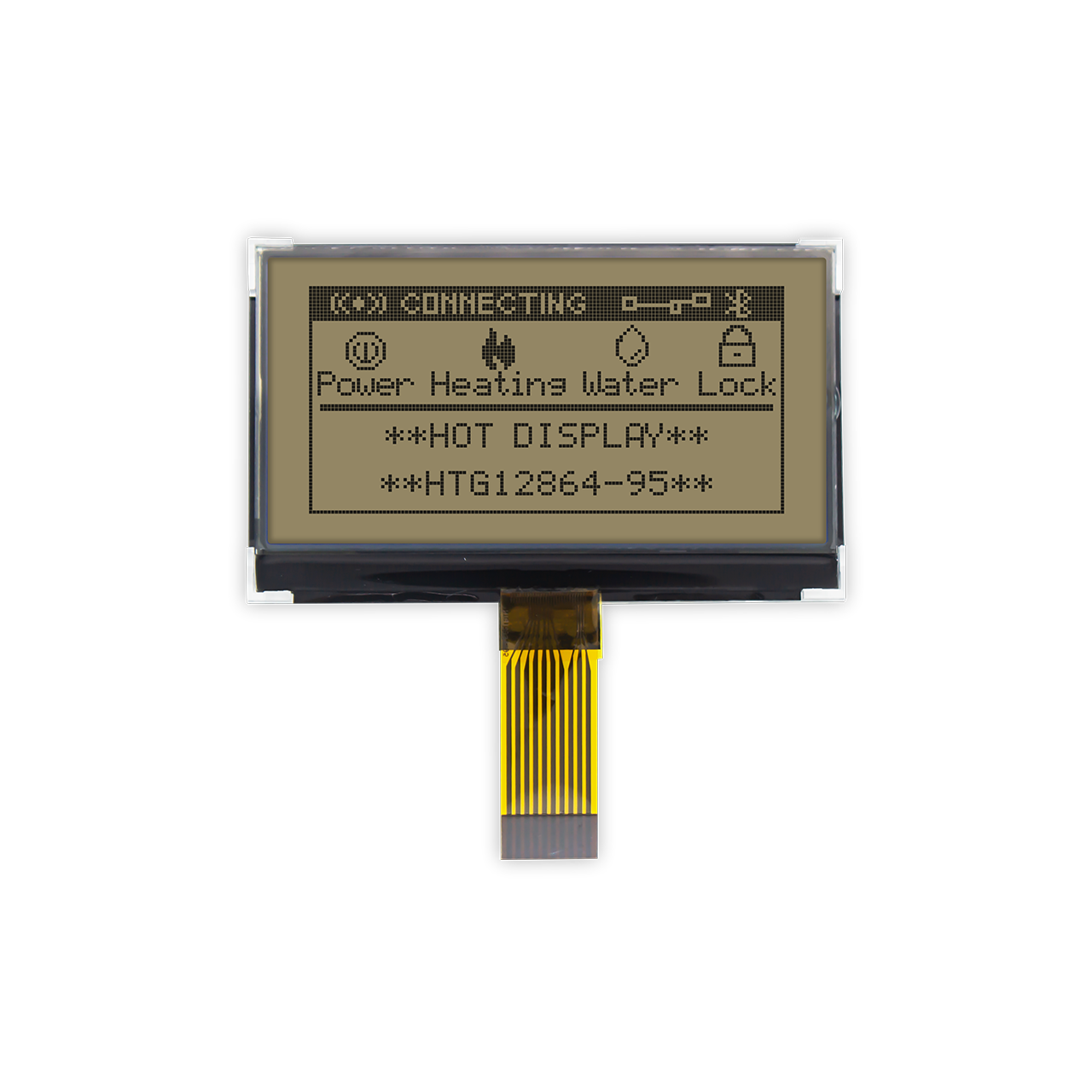 2.8" 128X64 Graphic COG LCD Module | SPI | FSTN(+) | Gray Text on White Background | ST7567