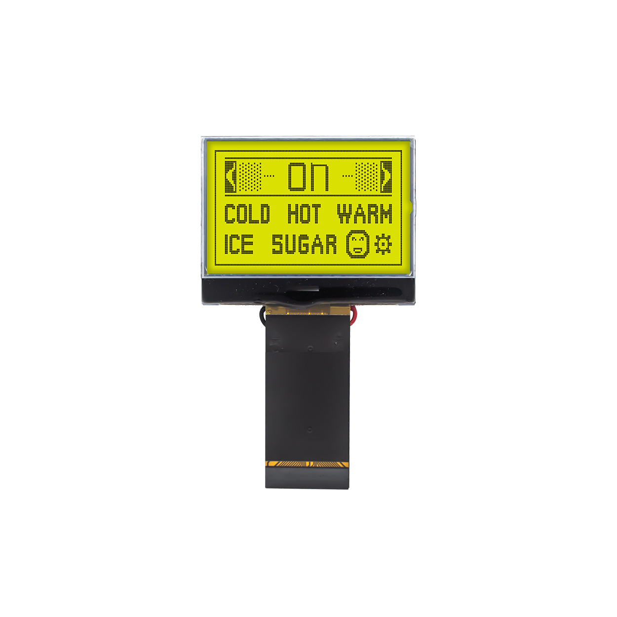 1.7" 128X64 Graphic COG LCD Module | SPI Interface | STN+ | Yellow-Green Light | 3.3v | ST7567 | Arduino