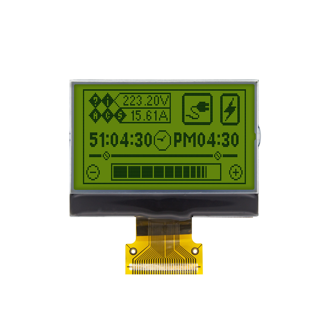 Graphic COG LCD 128X64 | STN+ | 1.8" Yellow-Green Backlight | MCU | 3.3V | ST7565R