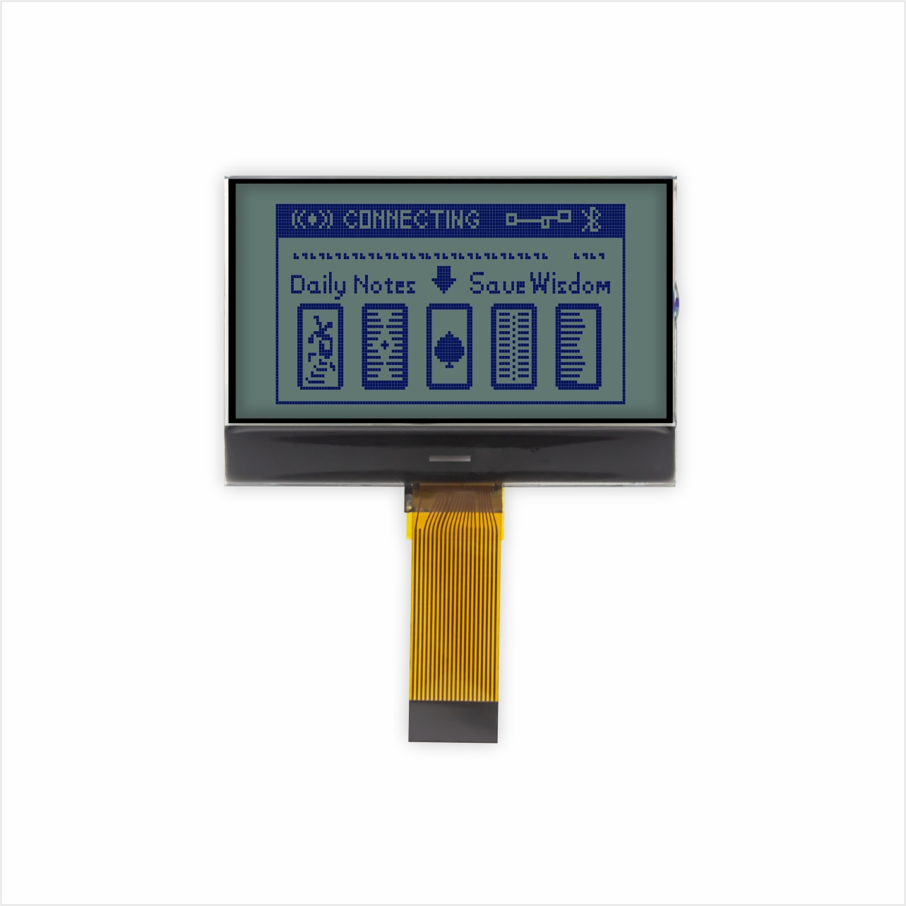 Graphic COG LCD 128X64 | STN+ | 2.2" Gray Background Blue | MCU | 3.3V