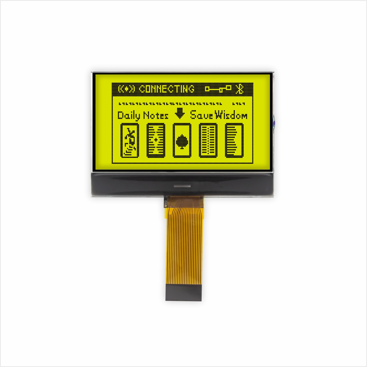 Graphic COG LCD 2.2" 128X64 | STN+ | Yellow-Green Backlight | MCU | Arduino