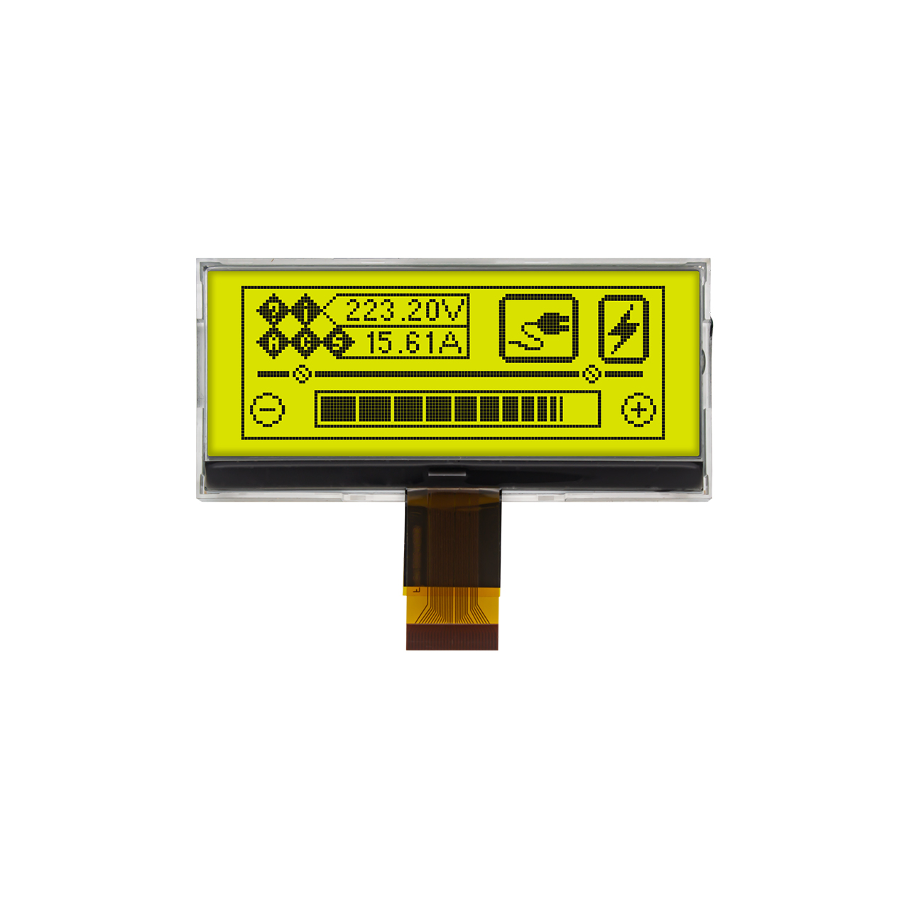Graphic Dot Matrix COG 3.1" 128X48 | STN + | Yellow-Green Backlight Display | MCU | Arduino