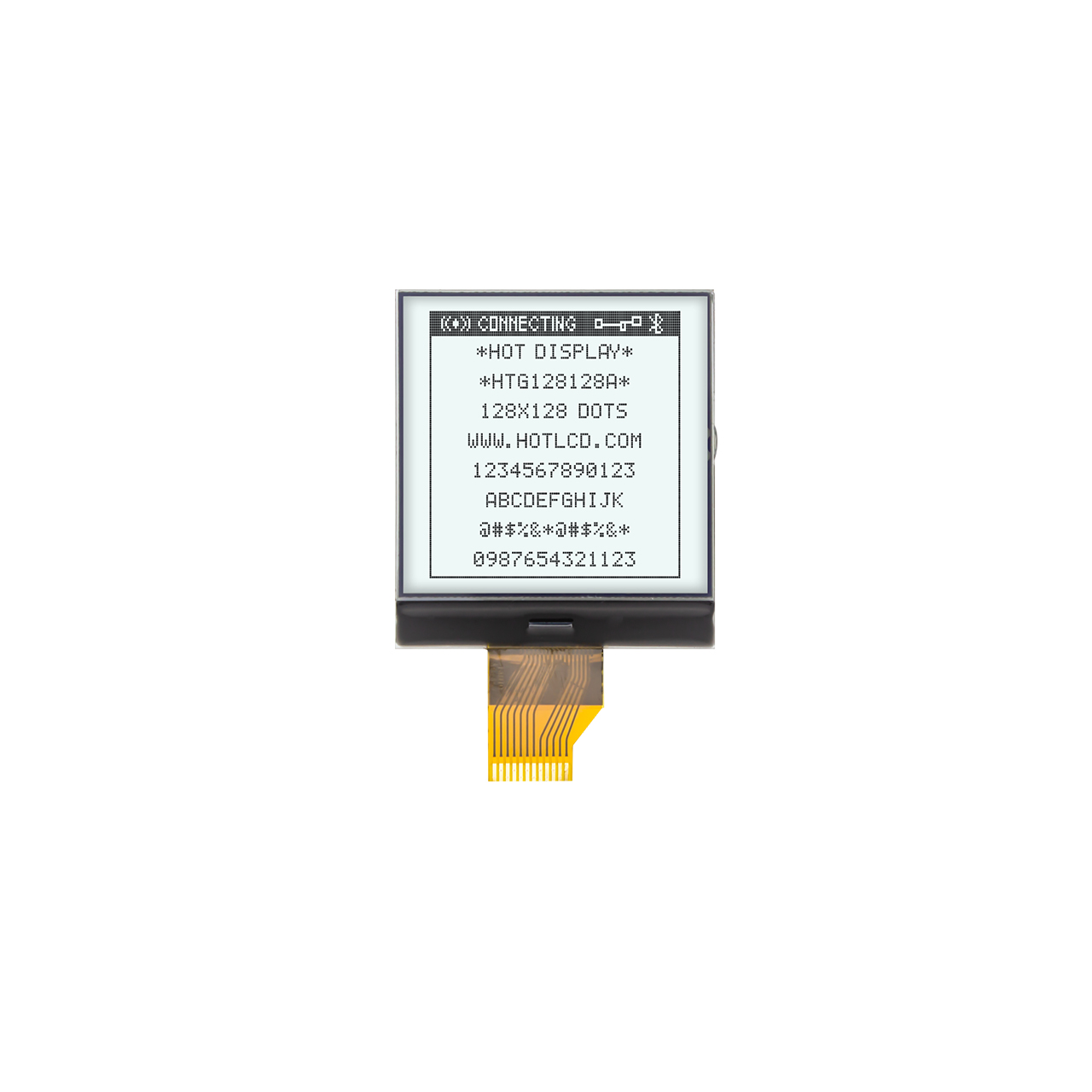 2.2 inch 128X128 Graphic COG LCD | FSTN+ | White background with gray text | SPI | UC1617S | Arduino