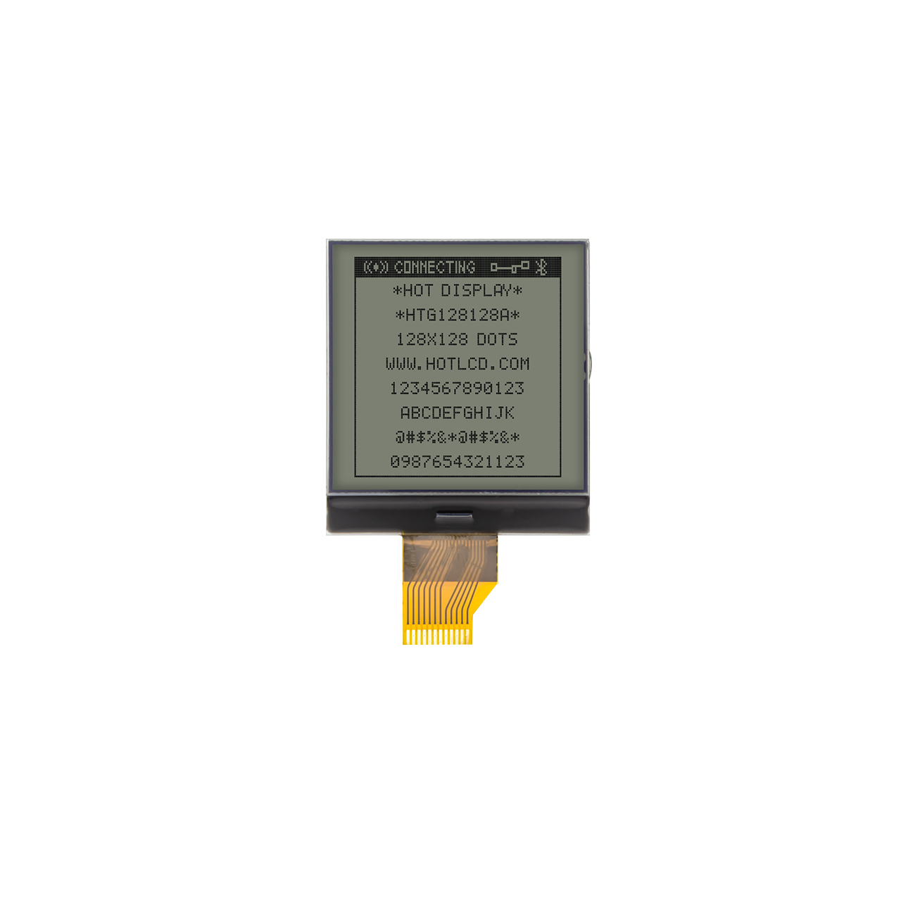 2.2 inch 128X128 Graphic COG LCD | FSTN+ | White background with gray text | SPI | UC1617S | Arduino