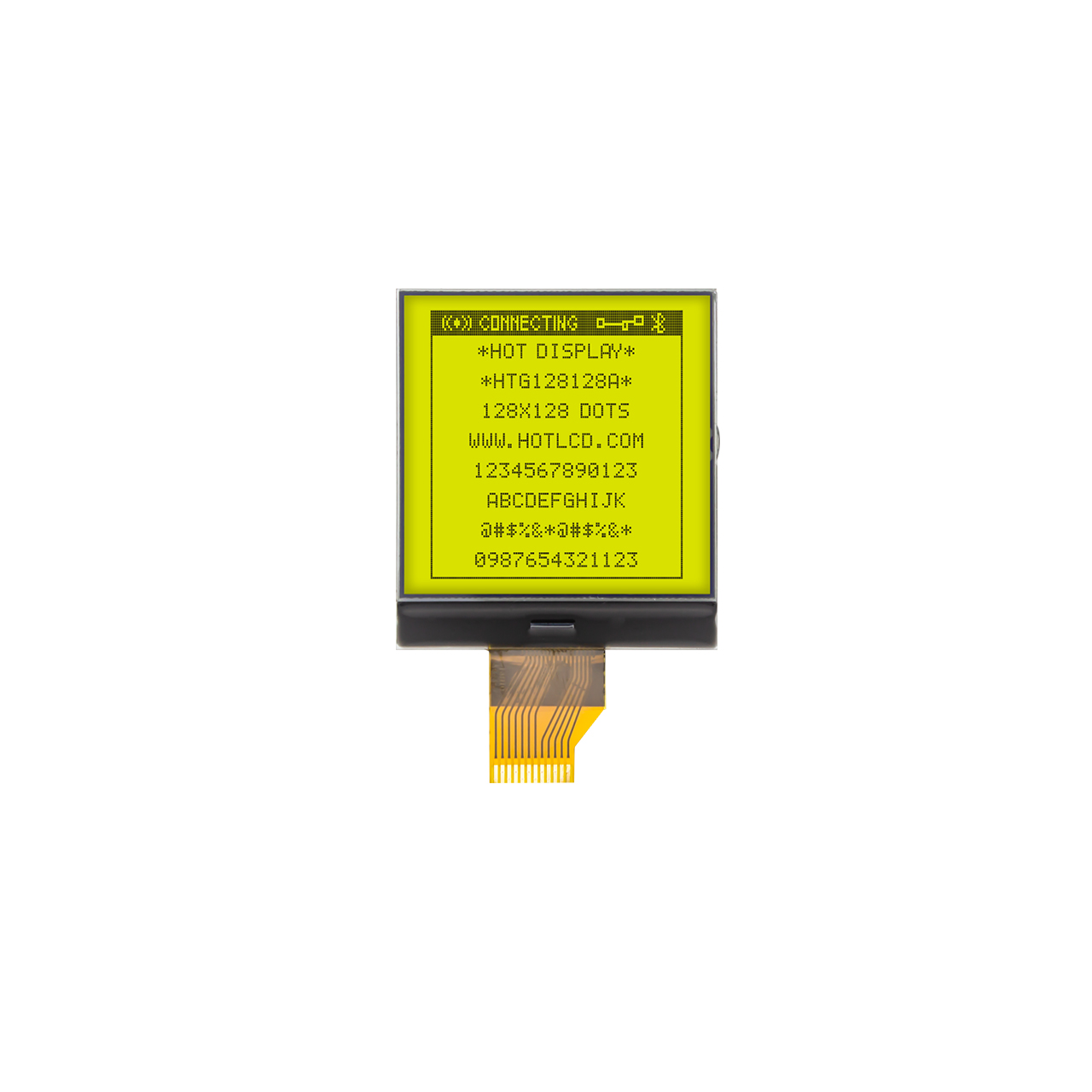 2.2 inch 128X128 Graphic COG LCD | STN+ | Yellow-green side backlight | SPI | UC1617S | Arduino