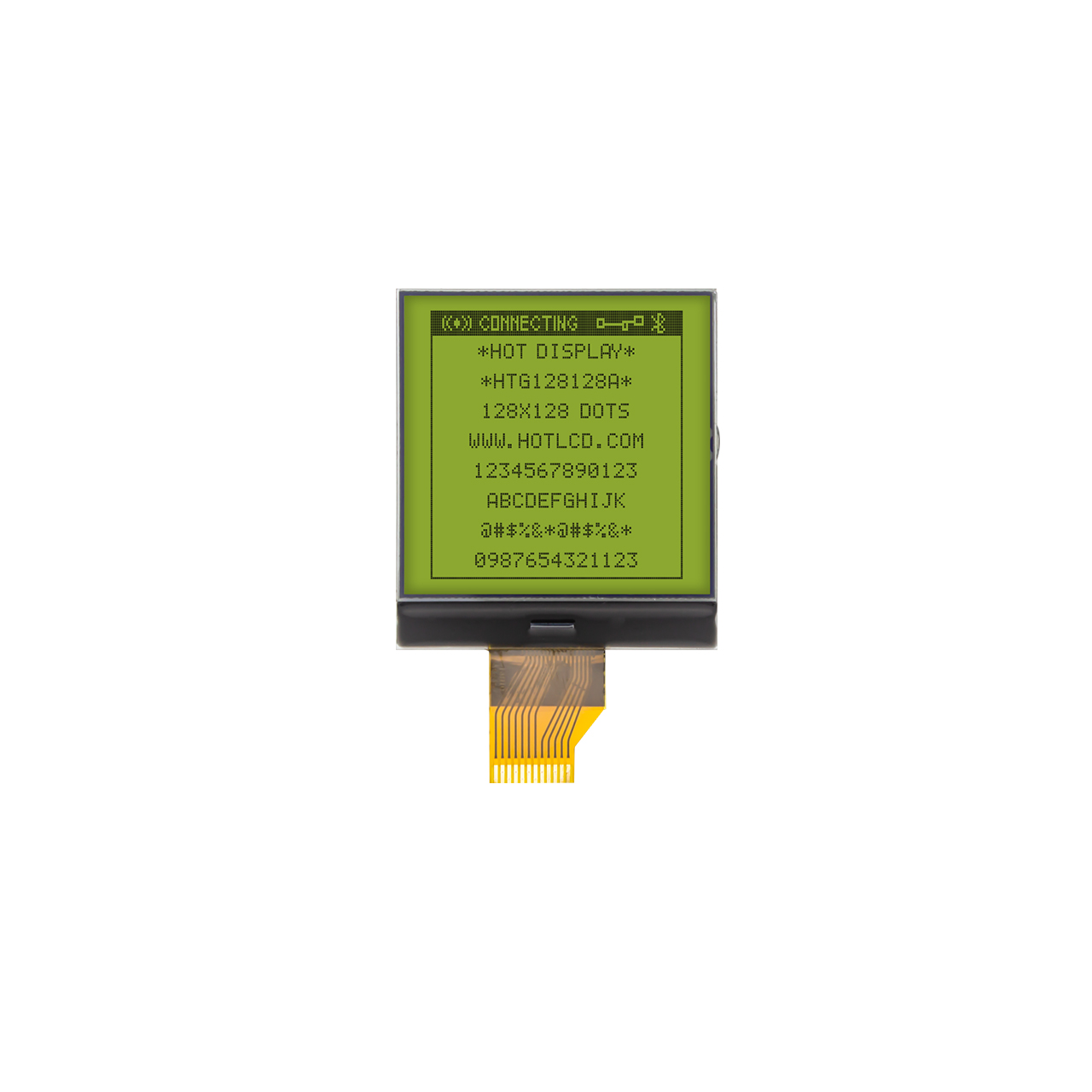 2.2 inch 128X128 Graphic COG LCD | STN+ | Yellow-green side backlight | SPI | UC1617S | Arduino