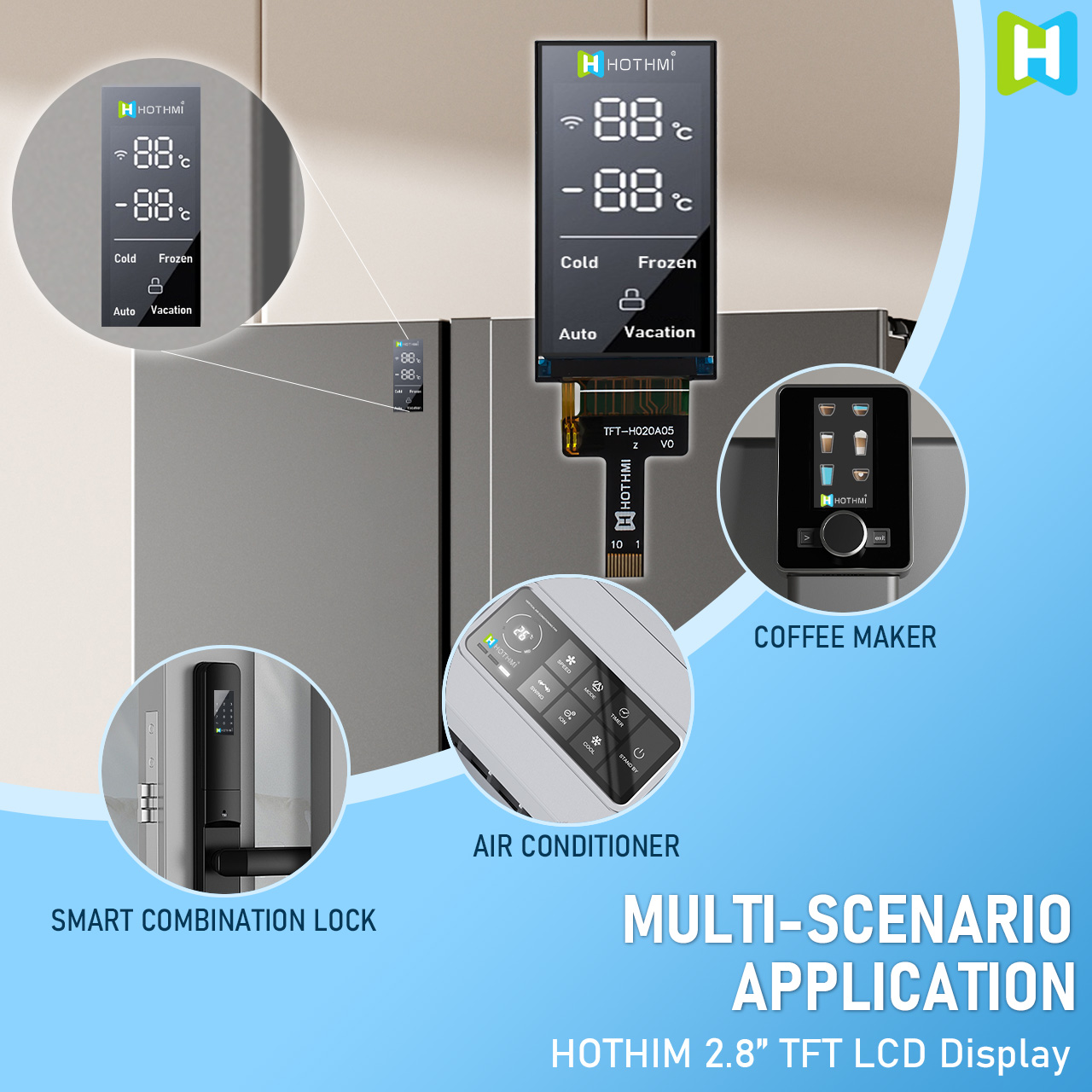 2.0 Inch TFT LCD Display 170x320 Resolution SPI Interface