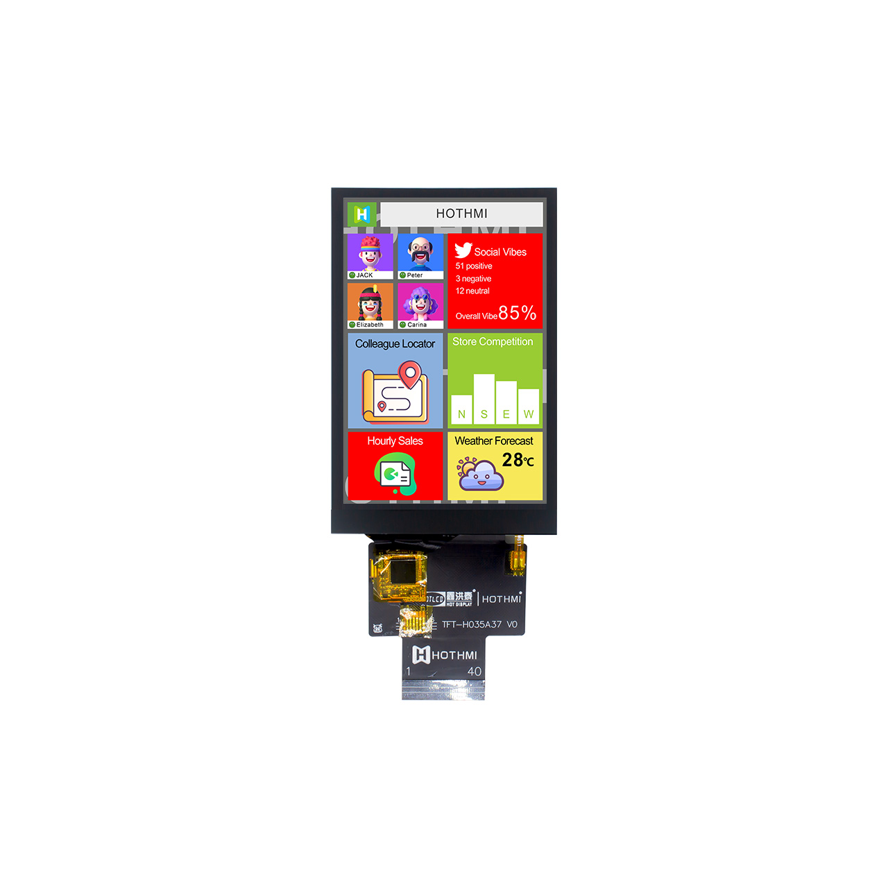 3.5 Inch Capacitive Touch TFT LCD Display With MCU Interface